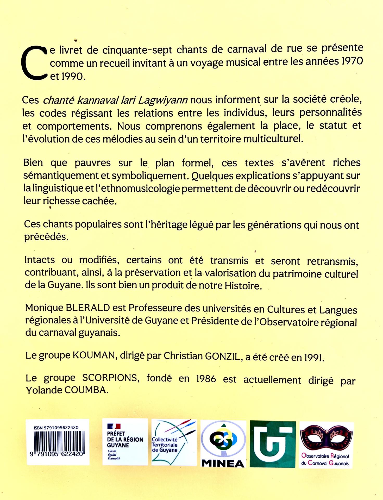Livret de chant quatrième de couverture